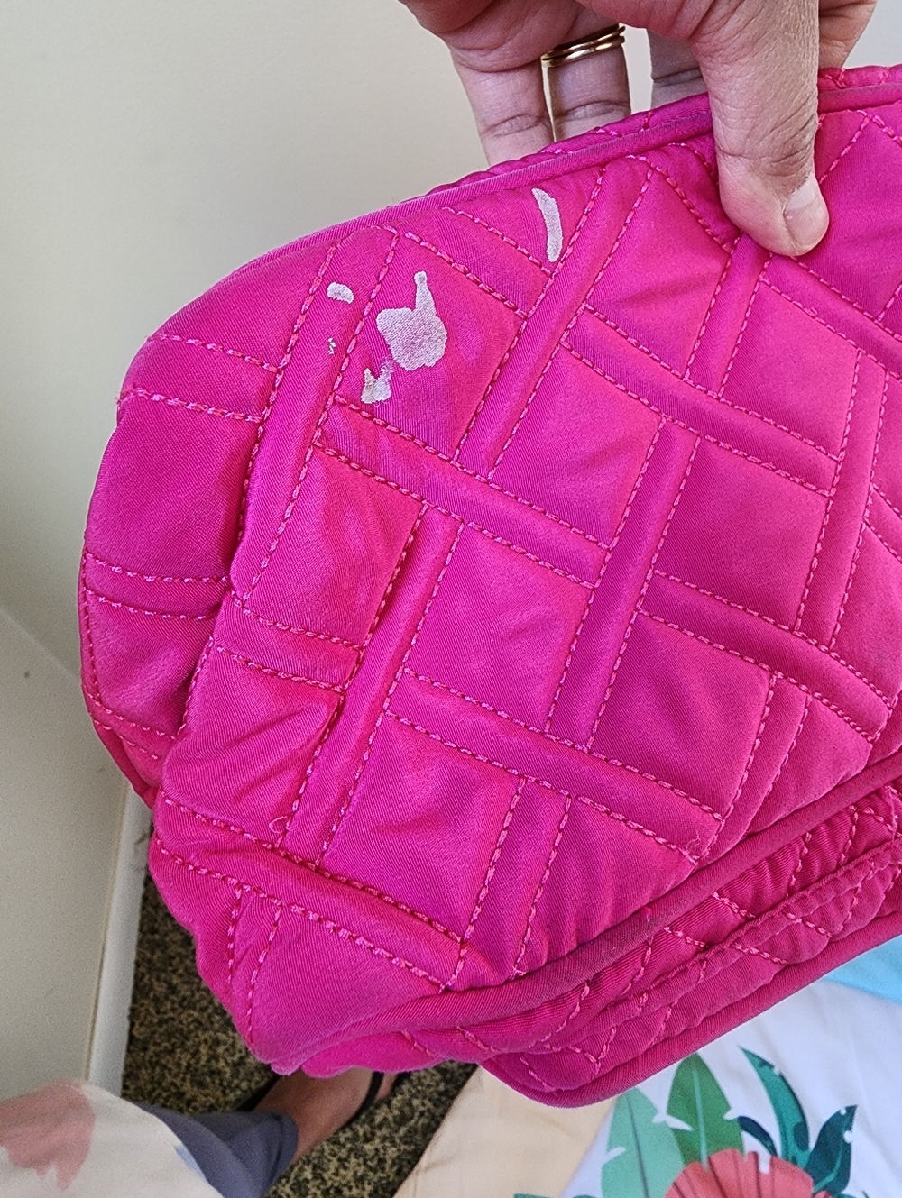 Vera Bradley Quilted Pink Tote Bag - Picture 3 of 4